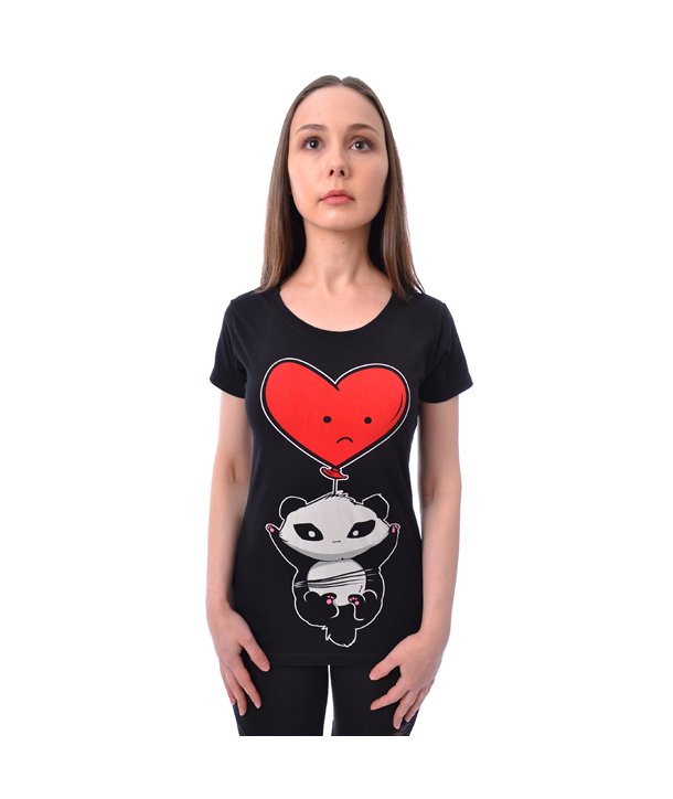 Tee Shirts Femme KP PARACHUTE PANDA T Noir