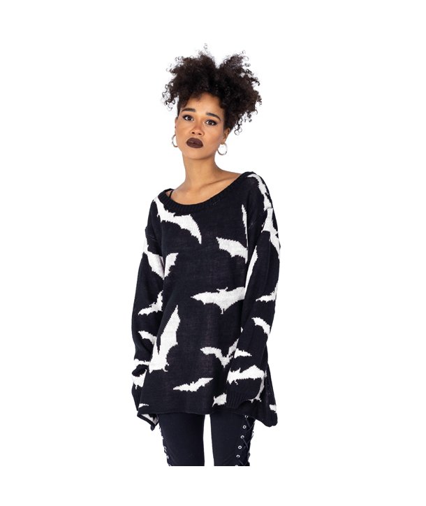 Pulls Femme RULE THE NIGHT Noir / Blanc