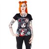 Tee Shirts Femme VOODOO UNICORN GIRL T Noir