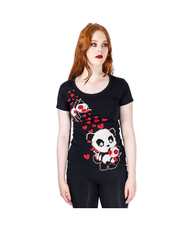 Tee Shirts Femme VOODOO PANDA T Noir