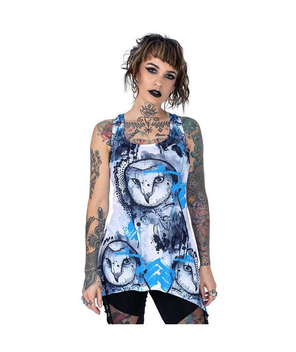Vestes Femme WATERCOLOUR OWL LPV Blanc