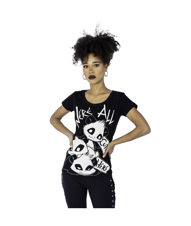 Tee Shirts Femme WE'RE ALL CUTE T Noir