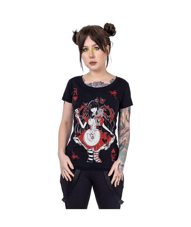 Tee Shirts Femme WONDERLAND T Noir