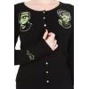 Cardigan Banned Clothing Frankenstein And Bride Noir Cardigan Noir