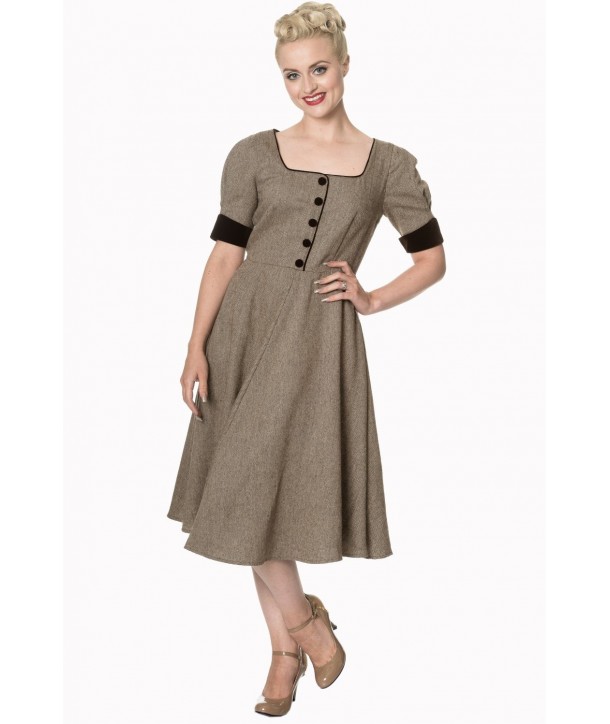 Robe Banned Clothing Lady Luck Dress Marron