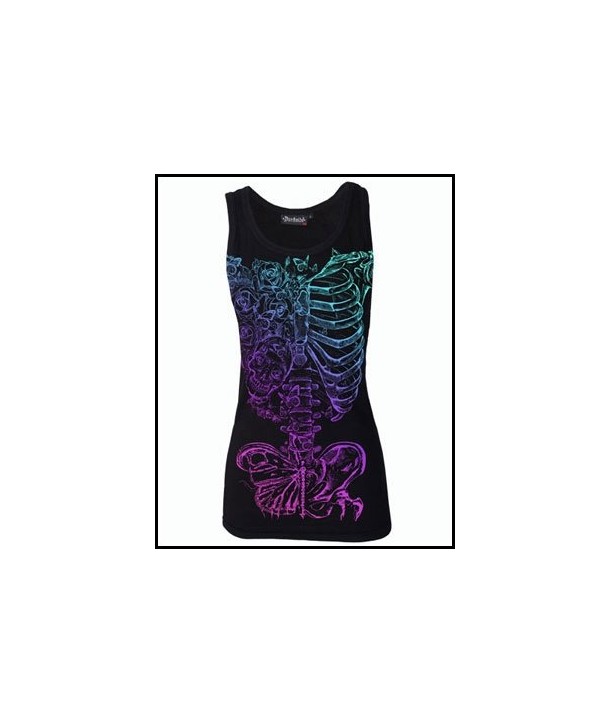 Debardeur Darkside Clothing Butterfly Skeleton Ribs