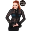 Top Banned Clothing Gothic Key Lace Shirt Noir