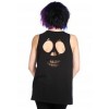 Top Banned Clothing Skull Roses Top Noir/Blanc