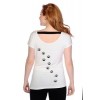 Top Banned Clothing Cat Face Blanc Top Blanc