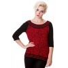 Top Banned Clothing Leopard Noir/Rouge