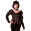 Top Banned Clothing Gothic Ivy Pattern Top Noir