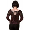 Top Banned Clothing Gothic Ivy Pattern Top Noir