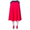 Jupe Banned Clothing Buttons Long Skirt Rouge