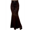 Jupe Banned Clothing Gothic Ivy Pattern Long Skirt Bordeaux