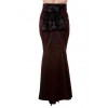 Jupe Banned Clothing Gothic Ivy Pattern Long Skirt Bordeaux