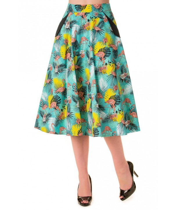 Jupe Banned Clothing Wanderlust Skirt Flamingo