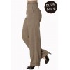 Pantalon Banned Clothing Lady Luck Wide Leg Trouser Marron