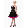 Tutu Banned Clothing Wild Fire Petticoat Noir/Hot Rose