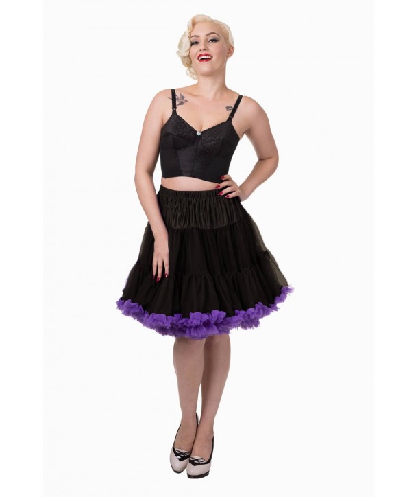 Tutu Banned Clothing Wild Fire Petticoat Noir/Violet