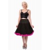 Tutu Banned Clothing Bright Lights Petticoat Noir/Hot Rose