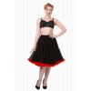 Tutu Banned Clothing Bright Lights Petticoat Noir/Rouge