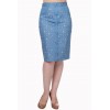 Jupe Banned Clothing Sweet Talker Pencil Skirt Alaska Bleu