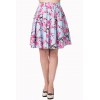 Jupe Banned Clothing Last Dance Skirt Blossom Bleu