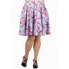 Jupe Banned Clothing Last Dance Skirt Plus Blossom Bleu