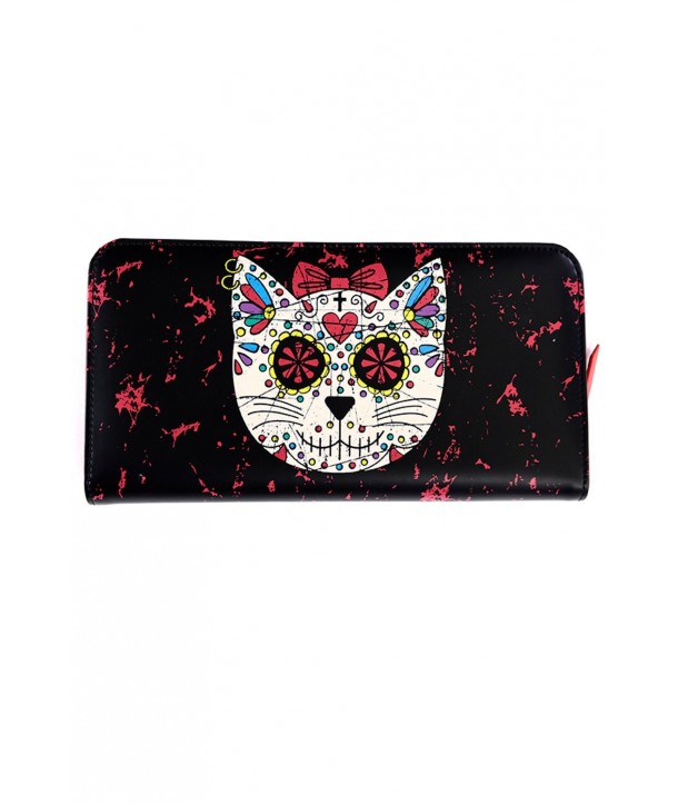 Porte Monnaie Banned Clothing Sugar Kitty Wallet Noir/Rouge