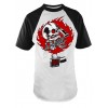 Tee Shirt Darkside Clothing Zippo Skull Mens Raglan Baseball