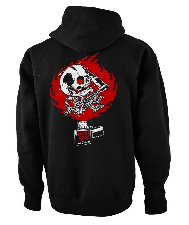 Sweat Shirt Veste Darkside Clothing Homme Zippo Skull