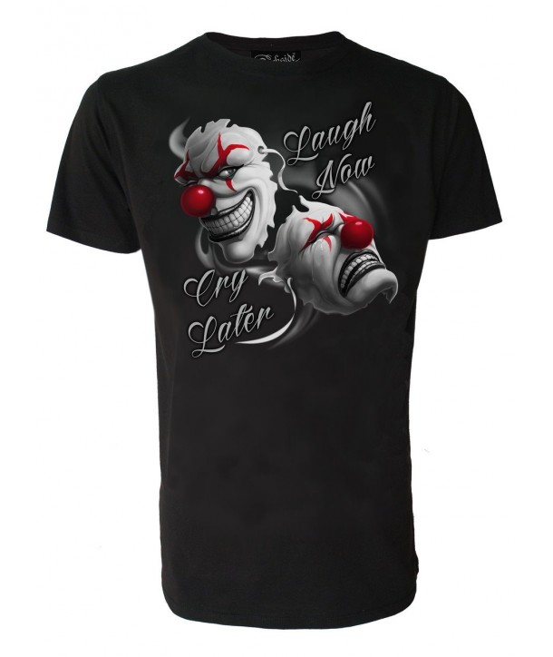 Tee Shirt Darkside Homme Laugh Now Cry Later Clowns