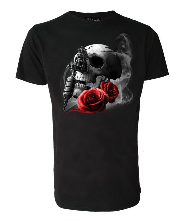 Tee Shirt Darkside Homme Tattoo Gun Skull