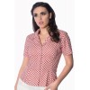 Chemise Blouse Banned Clothing Ditsy Daisy Red