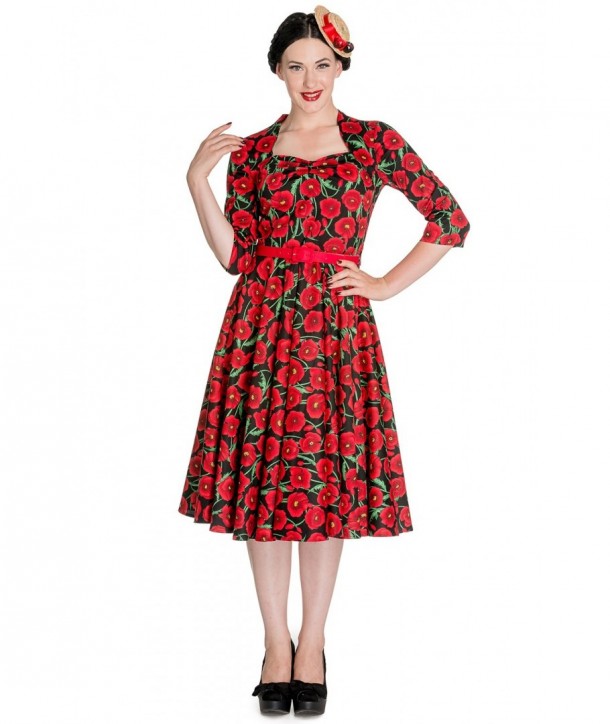 Robe Hell Bunny Poppy 50'S Blue