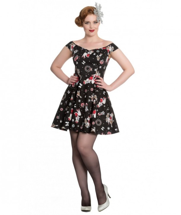 Robe Hell Bunny Blitzen Mini noir